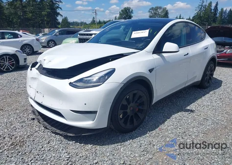 2020 Tesla Model Y Long Range Dual Motor All-Wheel Drive из США, поврежденный, VIN 5YJYGDEE2LF019066